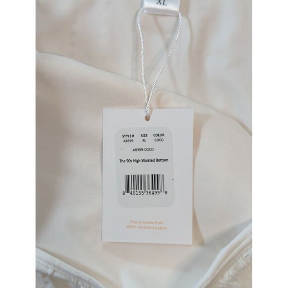 Andie Swim The 90s High Waisted Bottom Coconut Size XL - Picture 3 of 8